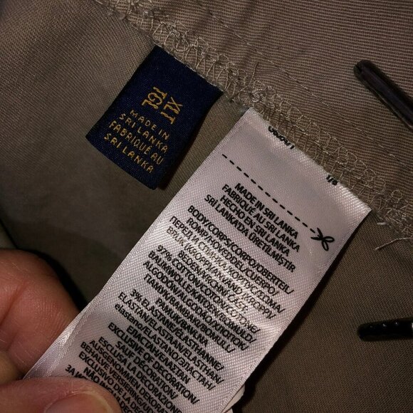 Polo Ralph Lauren Mens XLT Tall Beige Stretch Classic Fit Elastic Waist Shorts - Picture 11 of 12